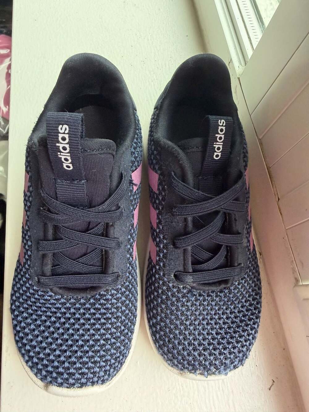 Adidas Racer TR 2.0 Infant Toddler Athletic Running Sneakers Blue Pink Size 8K